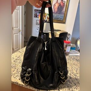 Kooba Black Leather Shoulder Bag